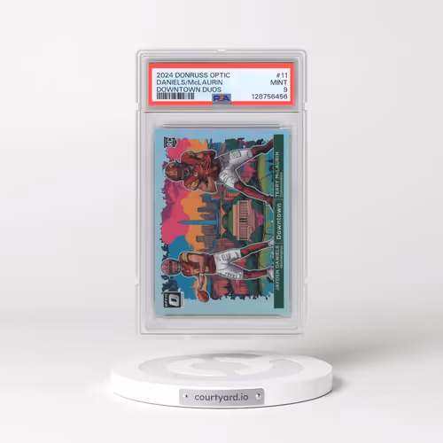 2024 Panini Donruss Optic Downtown Duos #11 Jayden Daniels/Terry McLaurin (PSA 9 MINT)