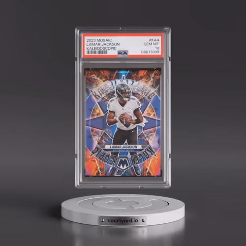 2023 Panini Mosaic Kaleidoscopic #KA4 Lamar Jackson (PSA 10 GEM MINT)