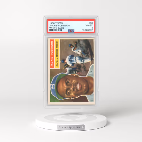 1956 Topps #30 Jackie Robinson - White Back (PSA 4 VG-EX)