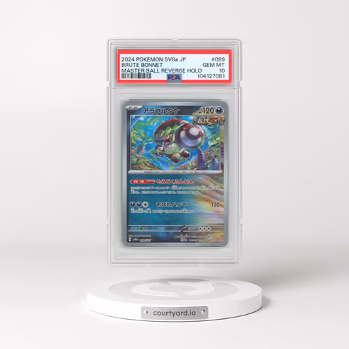2024 Pokémon Sv8a-Terastal Fest EX #099 Brute Bonnet - Reverse Holo Master Ball (PSA 10 GEM MINT)