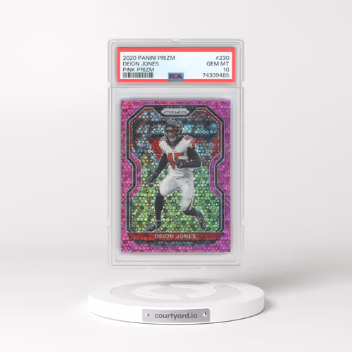 2020 Panini Prizm #230 Deion Jones - Pink Prizm (PSA 10 GEM MINT)