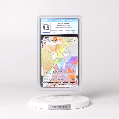 2020 Darkness Ablaze #193/189 Scizor VMAX - Rainbow Rare Holo (CGC 10 GEM MINT)