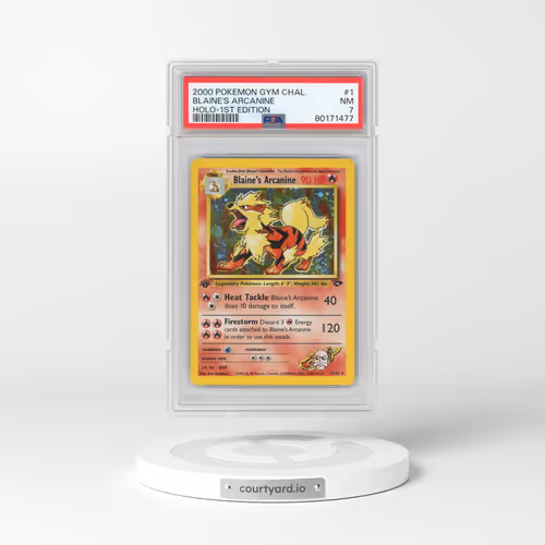 2000 Pokémon Gym Challenge #1 Blaine's Arcanine - 1st Edition Holo (PSA 7 NM)