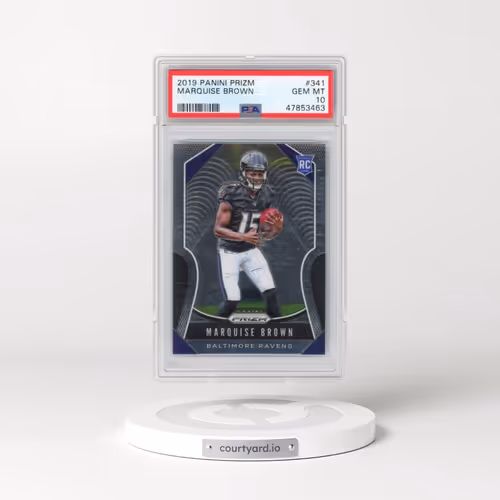 2019 Panini Prizm #341 Marquise Brown (PSA 10 GEM MINT)