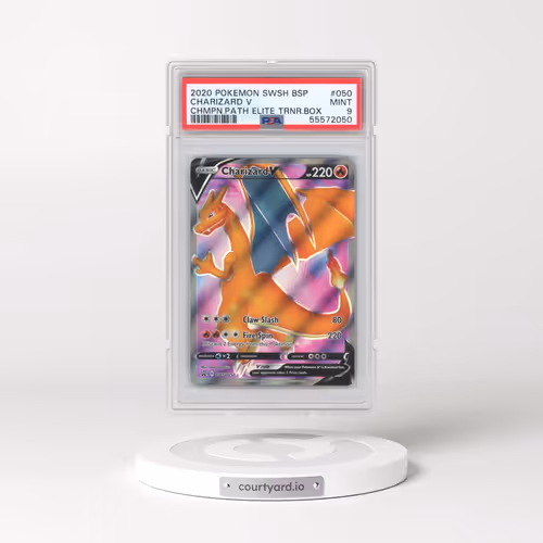 2020 Pokémon Swsh Black Star Promo #050 Charizard V - Holo Champion's Path Elite Trainer Box (PSA 9