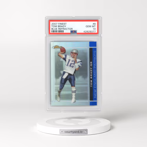 2007 Finest #8 Tom Brady - Blue Refractor (PSA 10 GEM MINT)