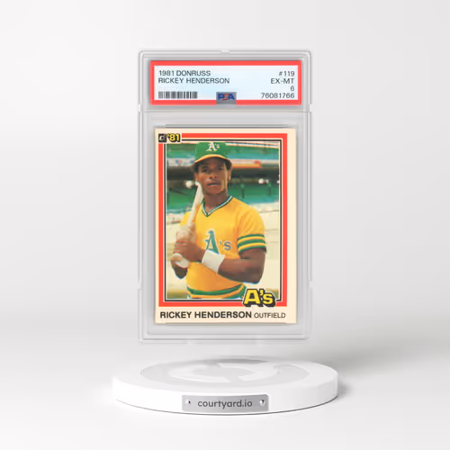 1981 Donruss #119 Rickey Henderson (PSA 6 EX-MT)