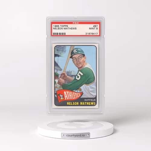 1965 Topps #87 Nelson Mathews (PSA 9 MINT)
