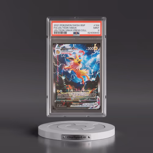 2021 Pokémon Swsh Black Star Promo #184 Jolteon Vmax - Full Art Jolteon Vmax Premium Collection (PSA