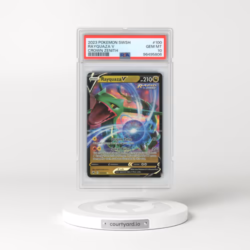2023 Pokémon Sword and Shield Crown Zenith #100 Rayquaza V - Holo (PSA 10 GEM MINT)