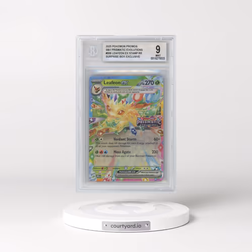 2025 Pokémon Pre EN-Prismatic Evolutions #006 Leafeon EX - Holo Surprise Box Exclusive (BGS 9 MINT)