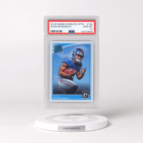 2018 Panini Donruss Optic #156 Saquon Barkley (PSA 10 GEM MINT)