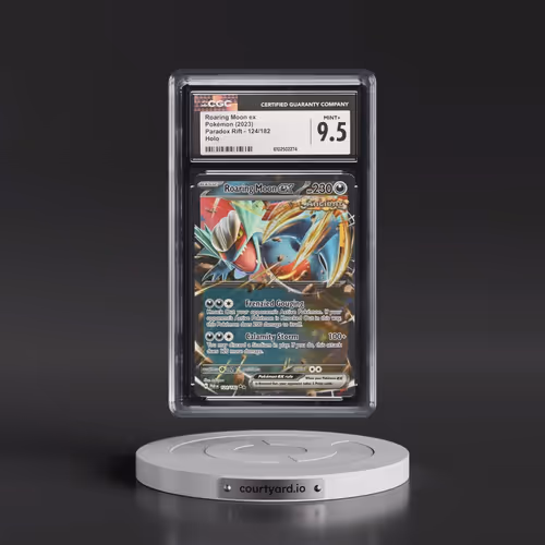 2023 Pokémon Par EN-Paradox Rift #124 Roaring Moon EX - Holo (CGC 9.5 MINT+)