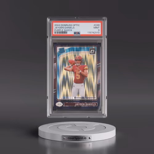 2024 Panini Donruss Optic #248 Jayden Daniels - Purple Shock (PSA 9 MINT)