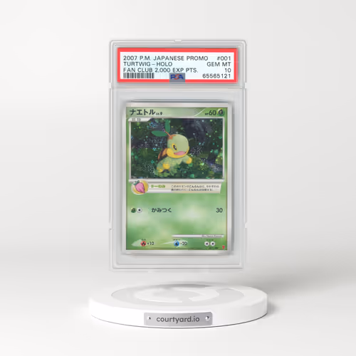 2007 Pokémon Promo #001 Turtwig - Holo Fan Club 2,000 Exp Pts. (PSA 10 GEM MINT)