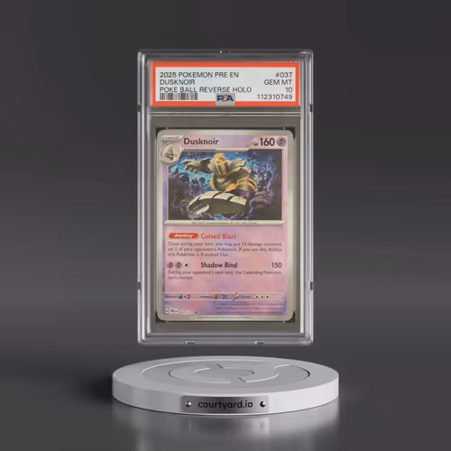 2025 Pokémon Pre EN-Prismatic Evolutions #037 Dusknoir - Reverse Holo Poke Ball (PSA 10 GEM MINT)