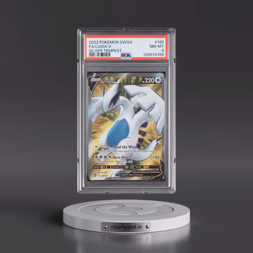 2022 Pokémon Sword & Shield Silver Tempest #185 Lugia V - Holo Full Art (PSA 8 NM-MT)