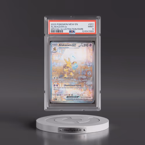 2023 Pokémon Mew EN-151 #201 Alakazam EX - Holo Special Illustration Rare (PSA 9 MINT)