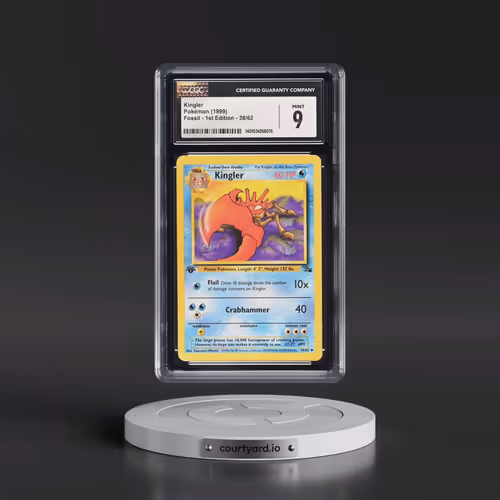 1999 Fossil #38/62 Kingler - 1st Edition 1st Edition (CGC 9 MINT)