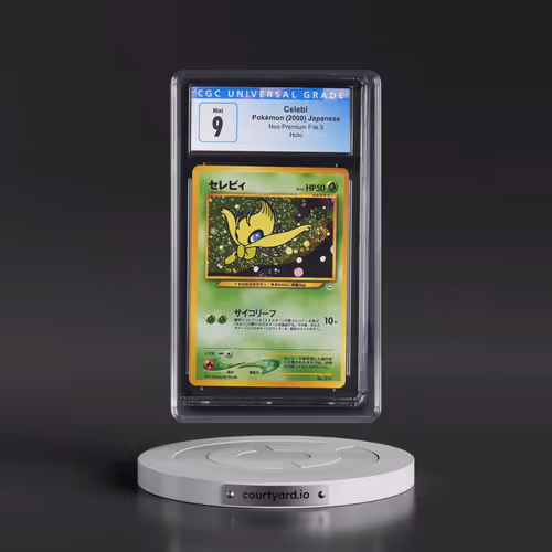 2000 Neo Premium File 3 Celebi - (Grass Type) No Rarity - Holo (CGC 9 MINT)