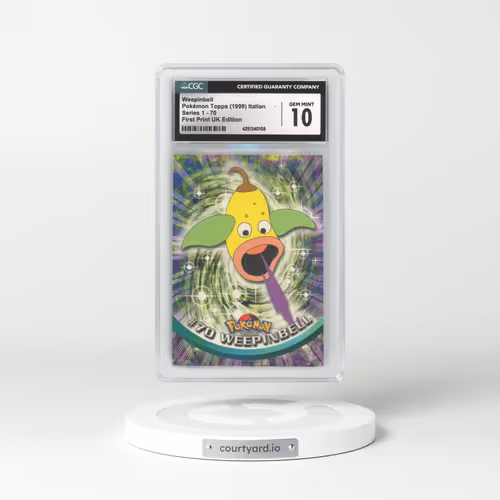 1999 Italian Topps Series 1 #70 Weepinbell - Full Art Holo 1st Print UK Ed (Blue Topps Logo) (CGC 10