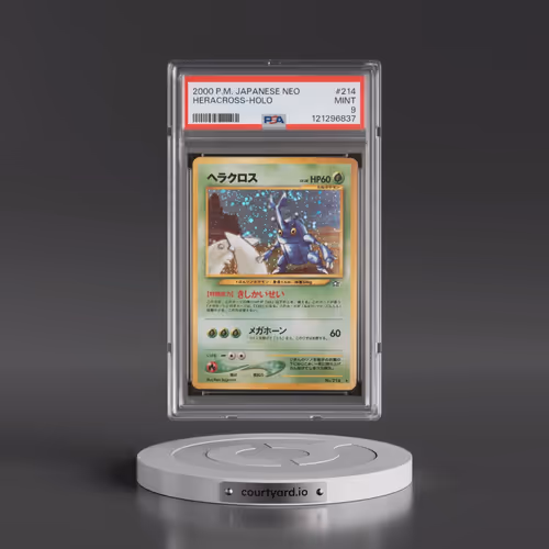 2000 Pokémon Neo #214 Heracross - Holo (PSA 9 MINT)