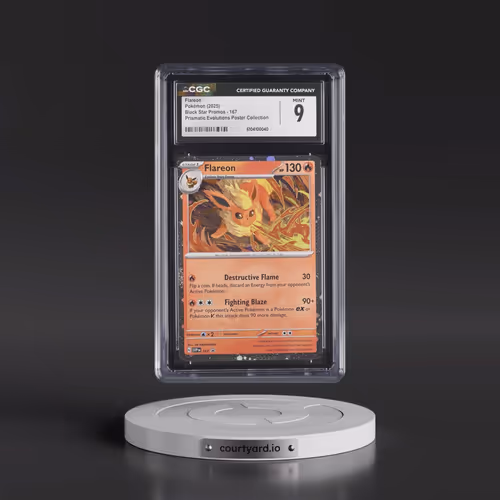 2025 Pokémon Svp EN-SV Black Star Promo #167 Flareon - Prismatic Evolutions Poster Collection (CGC 9