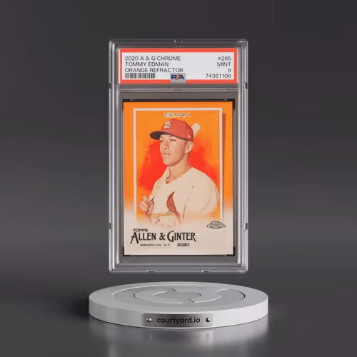 2020 Topps Allen & Ginter Chrome #265 Tommy Edman - Orange Refractor (PSA 9 MINT)