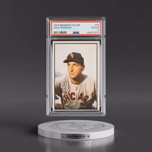 1953 Bowman Color #75 Saul Rogovin (PSA 4 VG-EX)