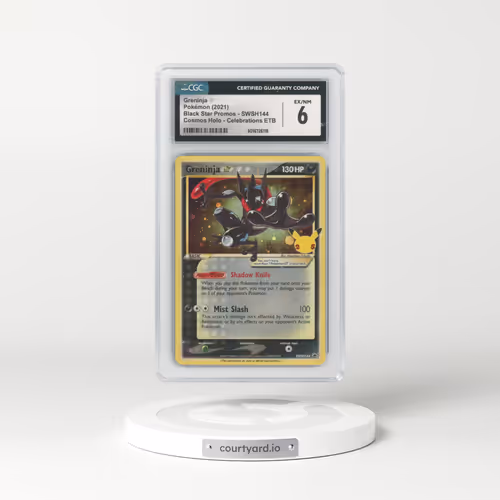 2017 Black Star Promos - Sword & Shield #SWSH144 Greninja ☆ - Cosmos Holo Celebrations ETB (CGC 6 EX-NM)