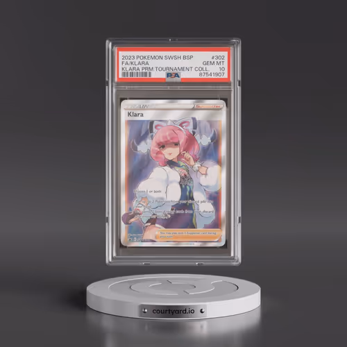 2023 Pokémon Swsh Black Star Promo #302 Klara - Full Art Klara Premium Tournament Collection (PSA 10