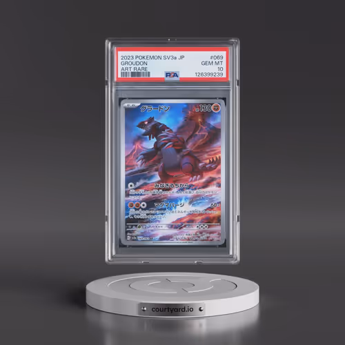 2023 Pokémon Sv3a-Raging Surf #069 Groudon - Art Rare (PSA 10 GEM MINT)