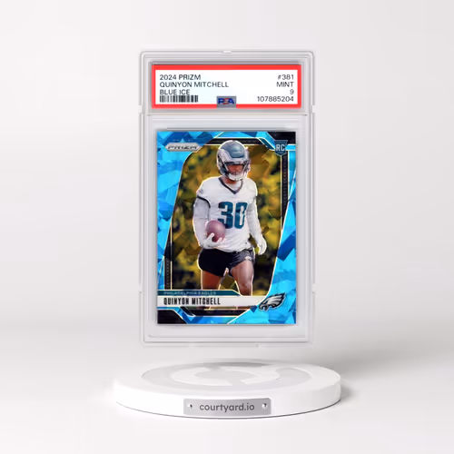 2024 Panini Prizm #381 Quinyon Mitchell - Blue Ice (PSA 9 MINT)