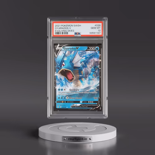 2021 Pokémon Sword & Shield Evolving Skies #028 Gyarados V - Holo (PSA 10 GEM MINT)