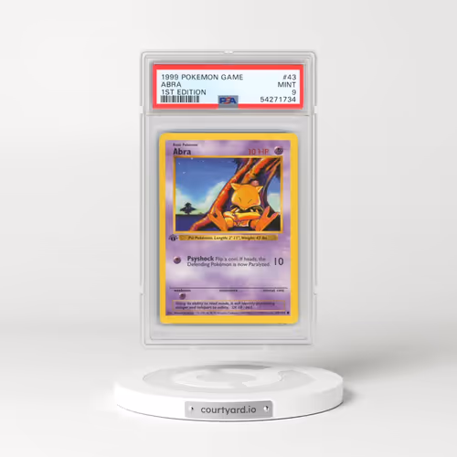 1999 Pokémon Game #43 Abra - 1st Edition (PSA 9 MINT)