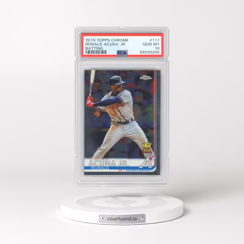 2019 Topps Chrome #117 Ronald Acuna Jr. - Batting (PSA 10 GEM MINT)