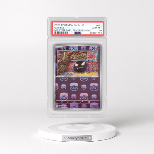 2023 Japanese Pokémon Card 151 #092 Gastly - Reverse Holo Master Ball (PSA 10 GEM MINT)