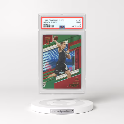 2022 Panini Donruss Elite #185 Brock Purdy - Green (PSA 9 MINT)
