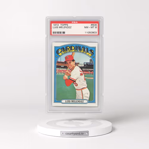 1972 Topps #606 Luis Melendez (PSA 8 NM-MT)