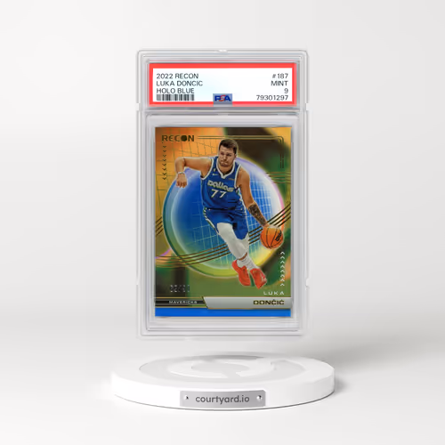 2022 Panini Recon #187 Luka Doncic - Holo Blue (PSA 9 MINT)