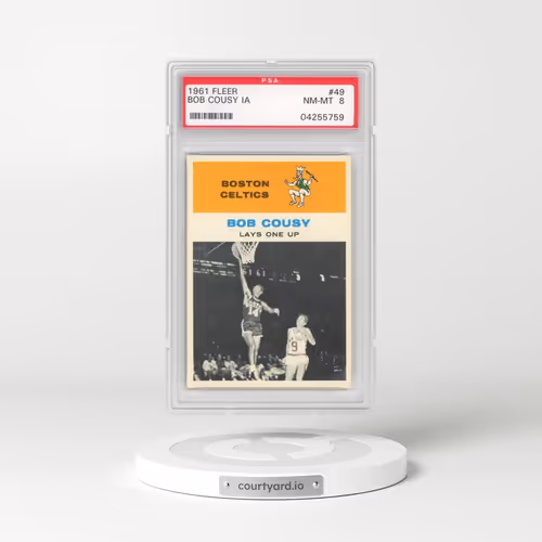 1961 Fleer #49 Bob Cousy - In Action (PSA 8 NM-MT)