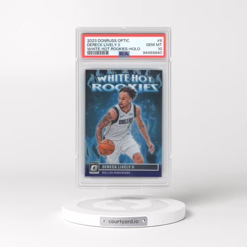 2023 Panini Donruss Optic White Hot Rookies #8 Dereck Lively II - Holo (PSA 10 GEM MINT)