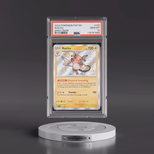 2024 Pokémon Paf EN-Paldean Fates #132 Raichu - Shiny Rare (PSA 10 GEM MINT)