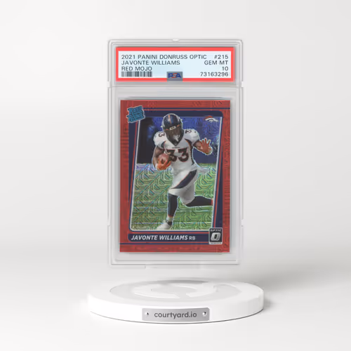 2021 Panini Donruss Optic #215 Javonte Williams - Red Mojo (PSA 10 GEM MINT)