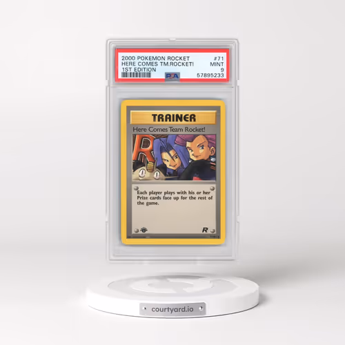 2000 Pokémon Rocket #71 Here Comes Team Rocket! - 1st Edition (PSA 9 MINT)