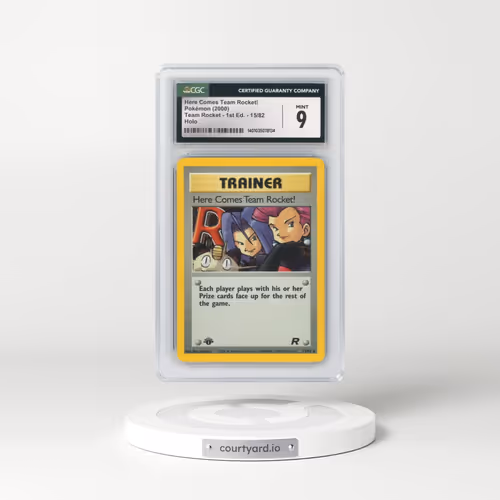 2000 Team Rocket #15/82 Here Comes Team Rocket! - 1st Edition Holo (CGC 9 MINT)