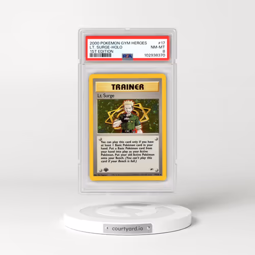 2000 Pokémon Gym Heroes #17 LT. Surge - 1st Edition Holo (PSA 8 NM-MT)