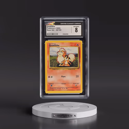 1999 Base Set #28/102 Growlithe (CGC 8 NM-MT)