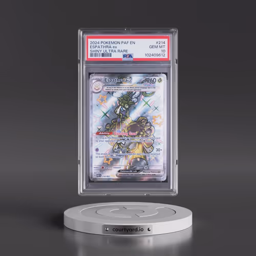 2024 Pokémon Paf EN-Paldean Fates #214 Espathra EX - Holo Shiny Ultra Rare (PSA 10 GEM MINT)