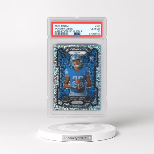 2023 Panini Prizm #313 Jahmyr Gibbs - Variation-No Huddle (PSA 10 GEM MINT)